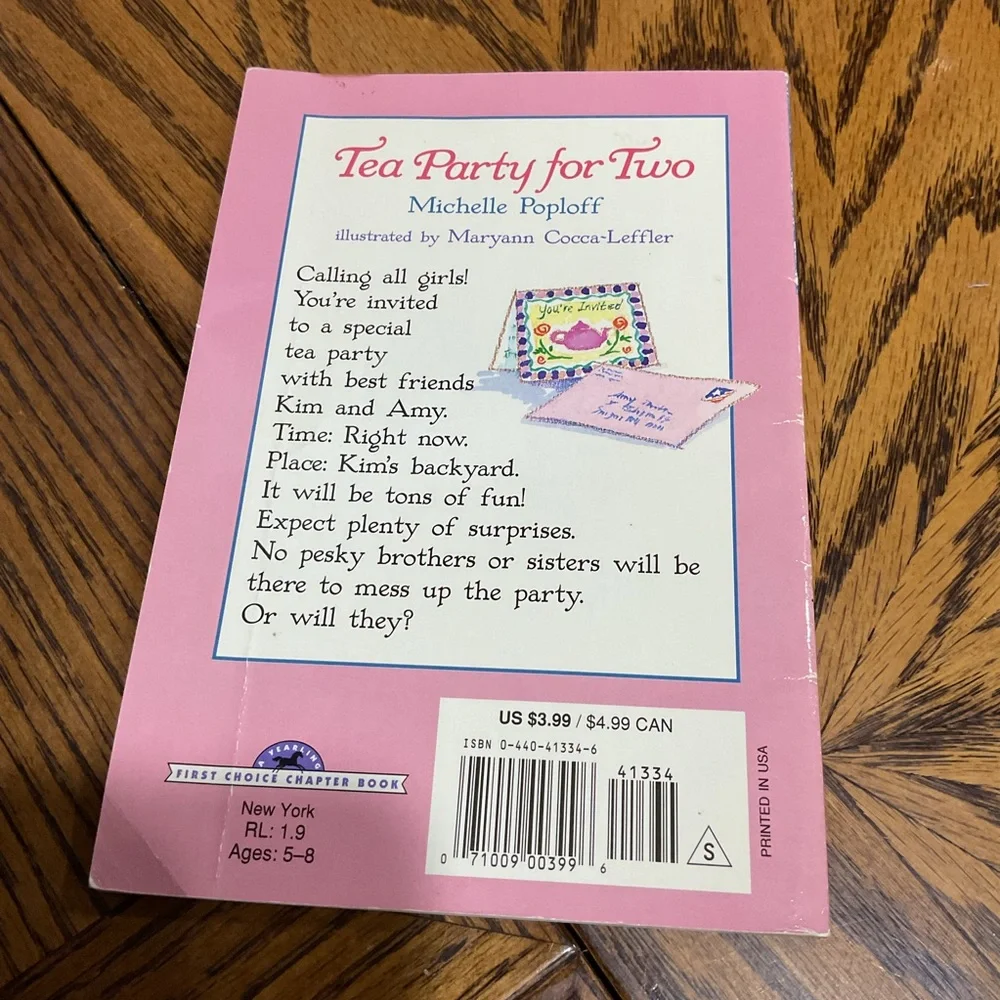 Chocolate Chip, Junie B Jones, Tea Party for 2, Pixie Tricks, Vidia& Fairy Books